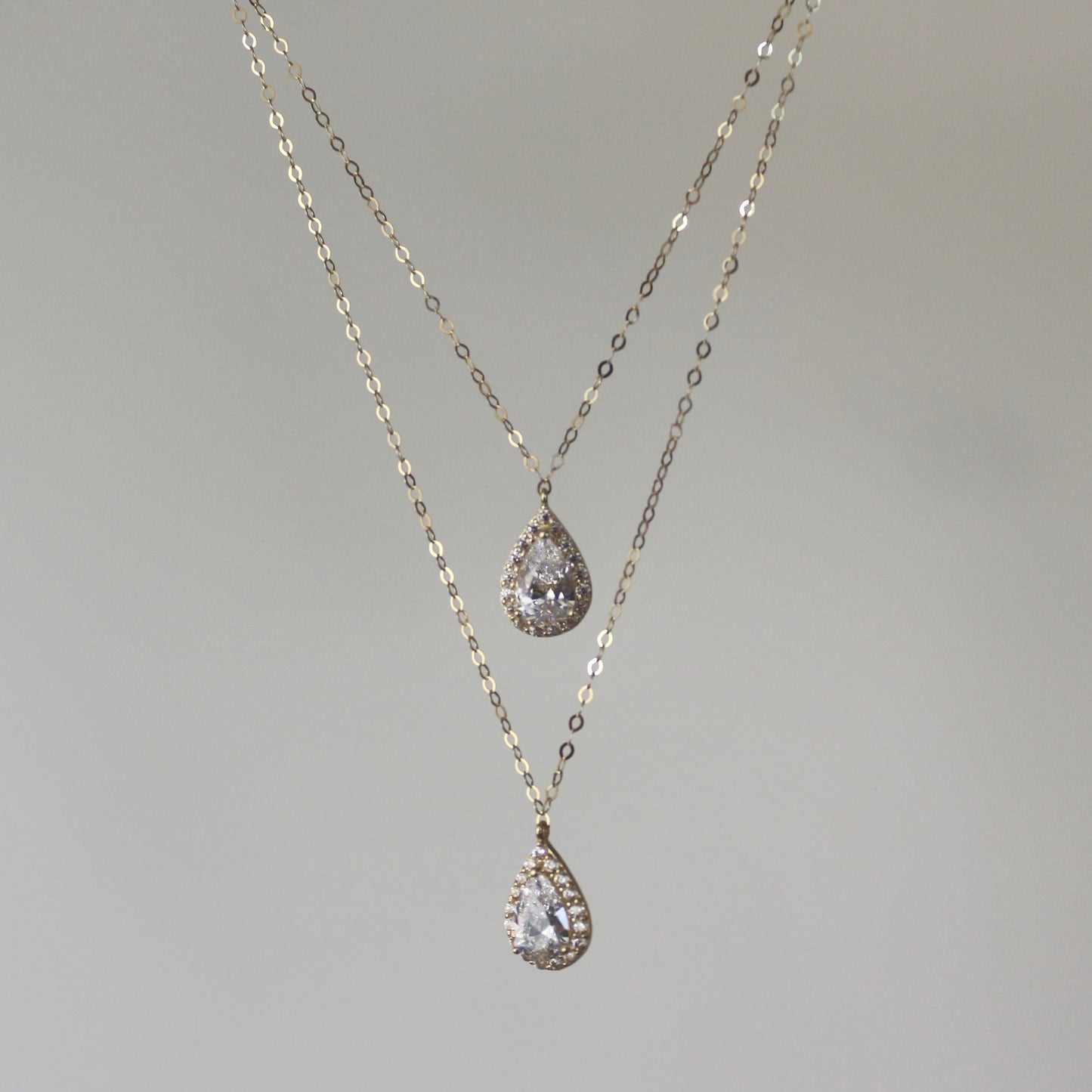 Double Layered Teardrop Necklace