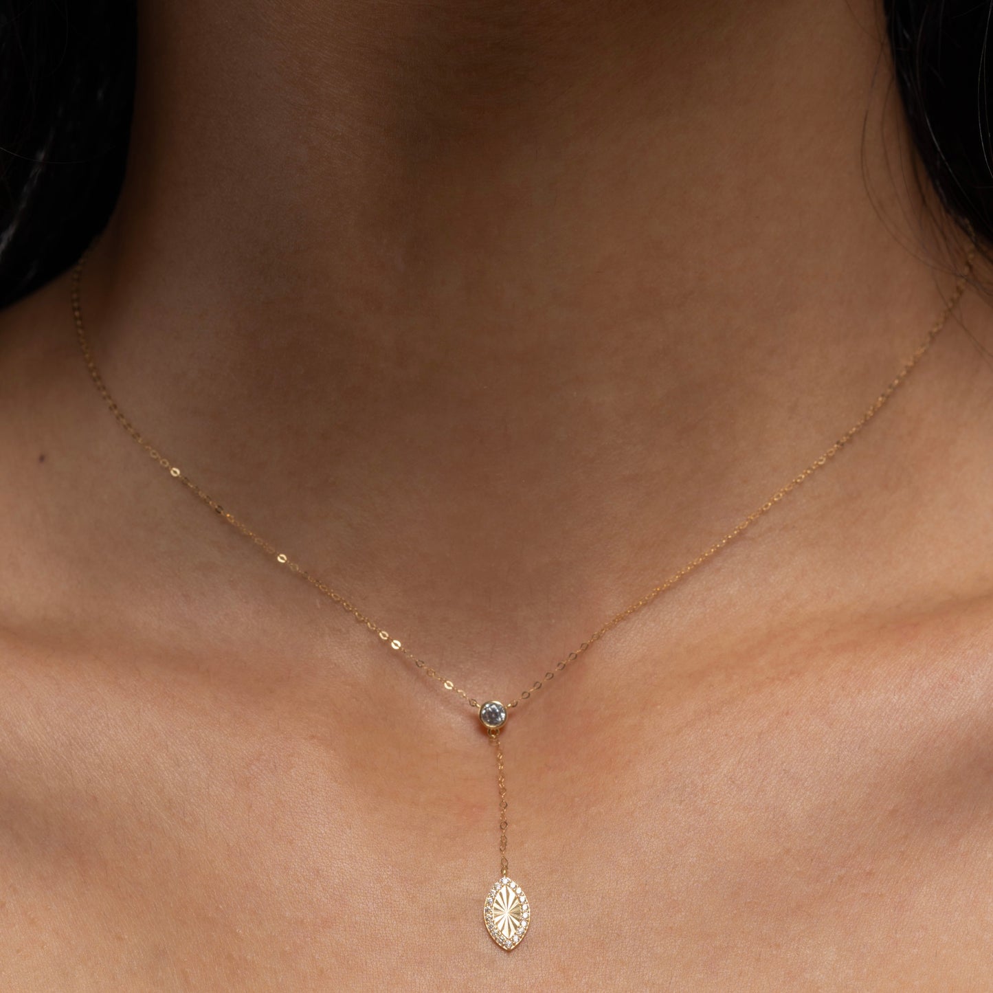 Necklace with Radiant Zircon Accents