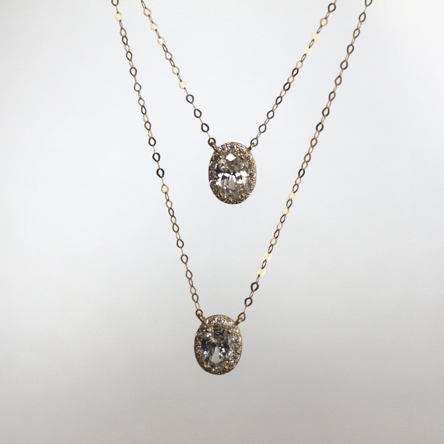 Oval Double Layered Necklace