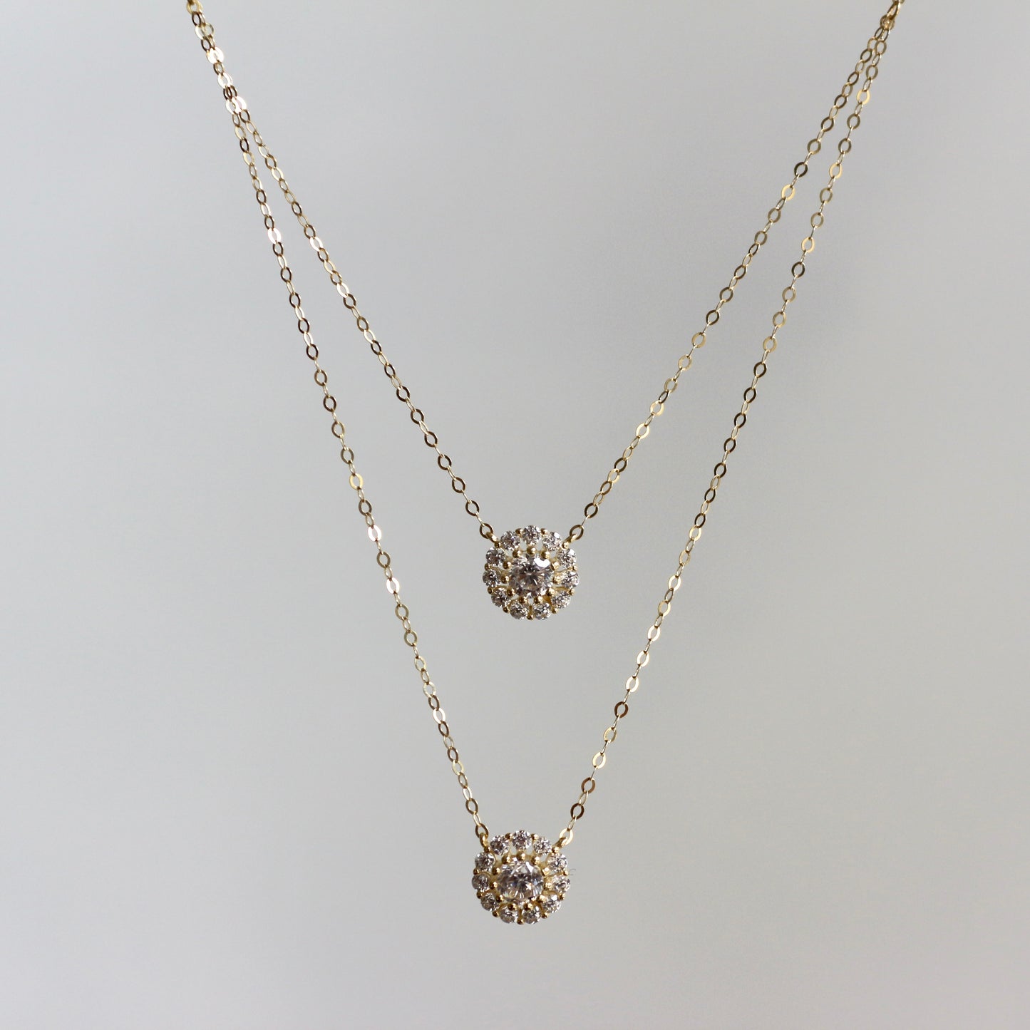 Double Layer Studded Sphere Necklace