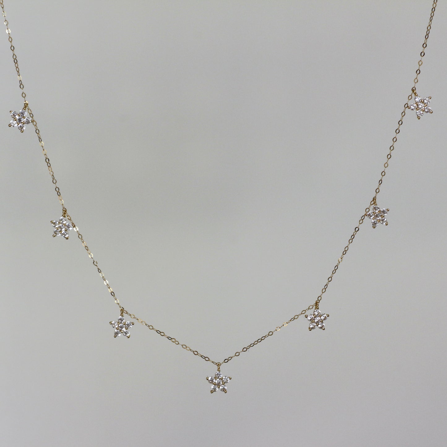 Zircon Star Motif Necklace