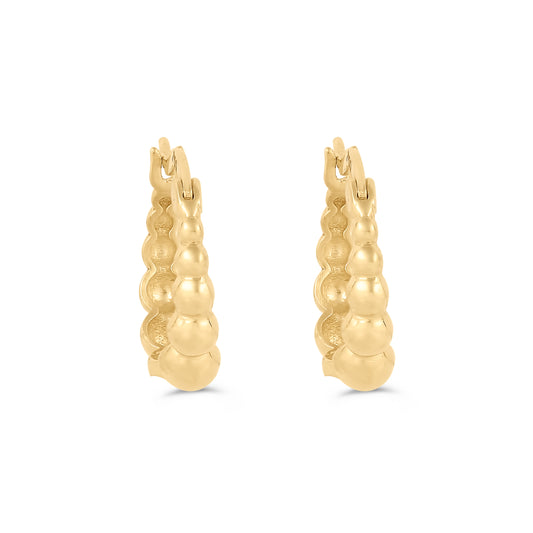 Beaded Hoops Earrings