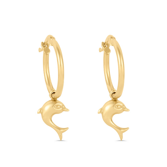 Dolphin Hoops Earrings