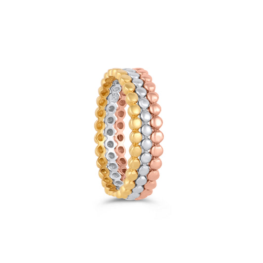 Tricolor Beaded Ring