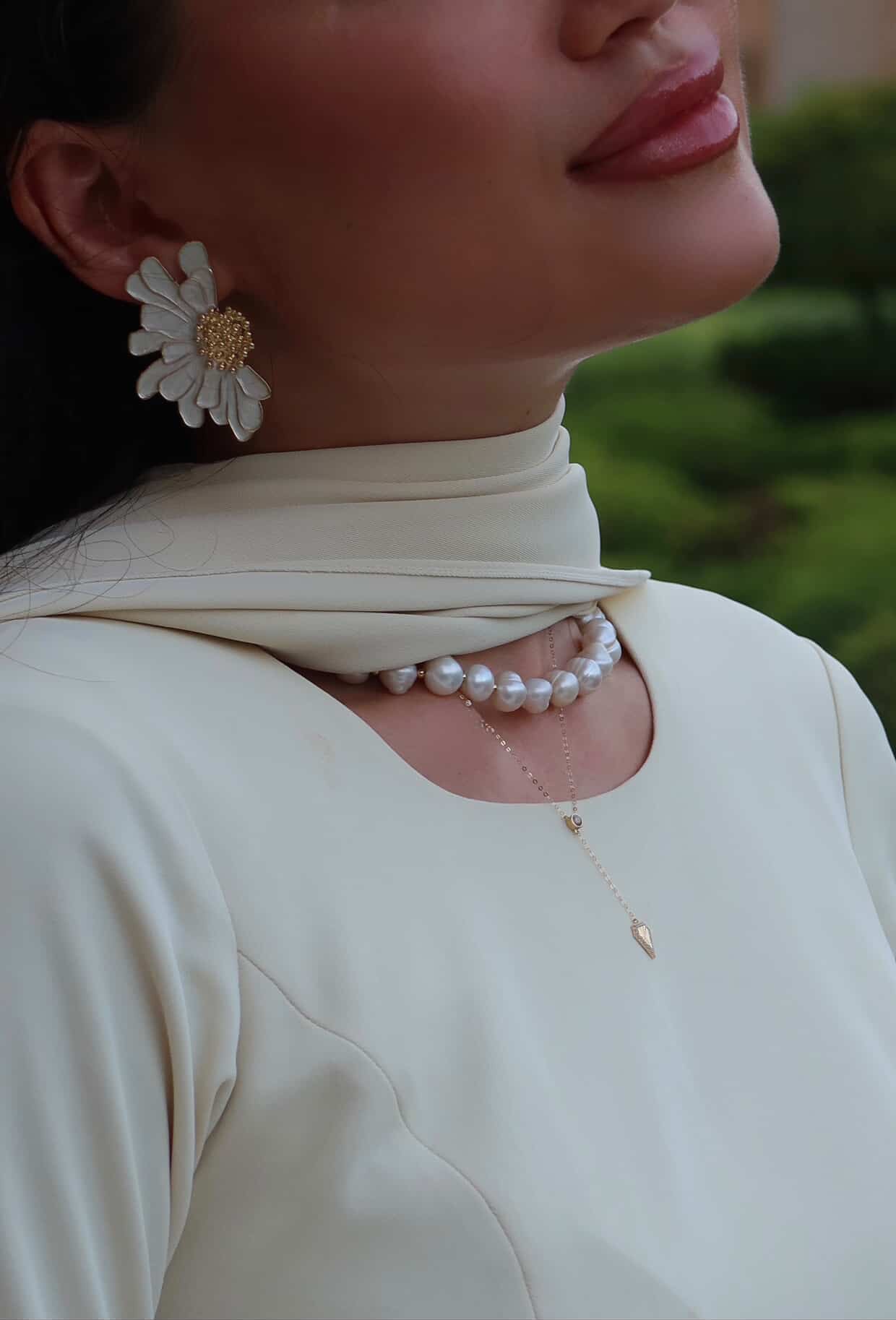 Radiant Diamond-Shaped Zircon Yellow Gold Necklace