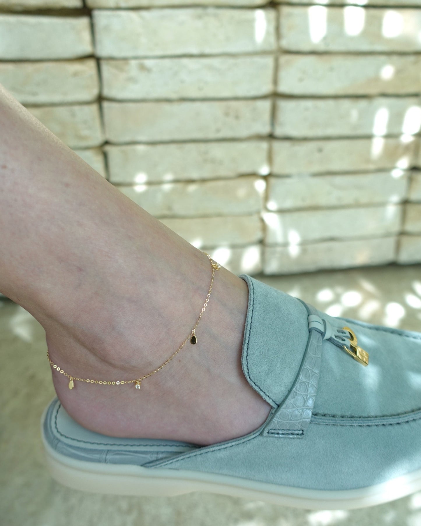 Teardrops and stones Anklet