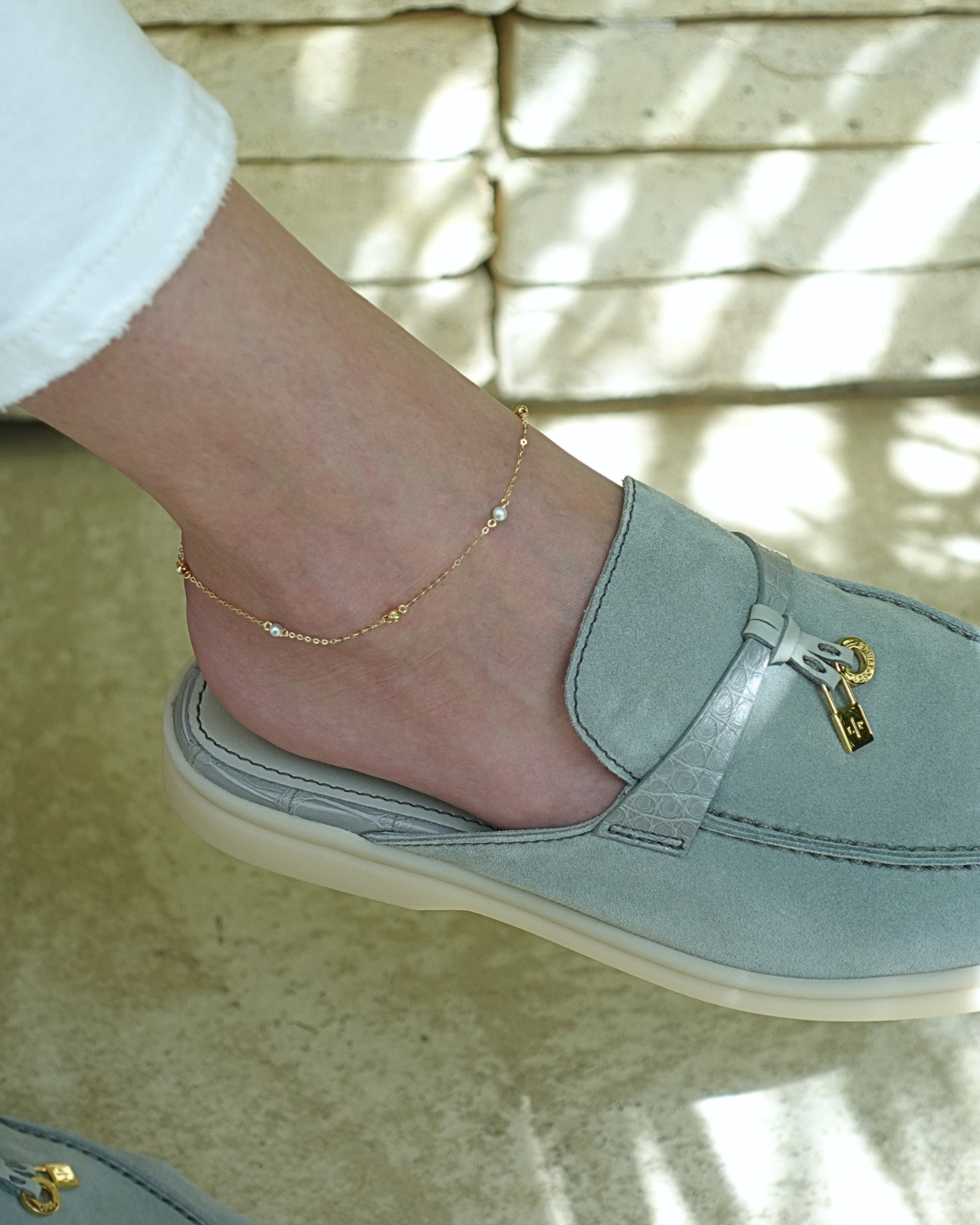 Pearls and beads Anklet